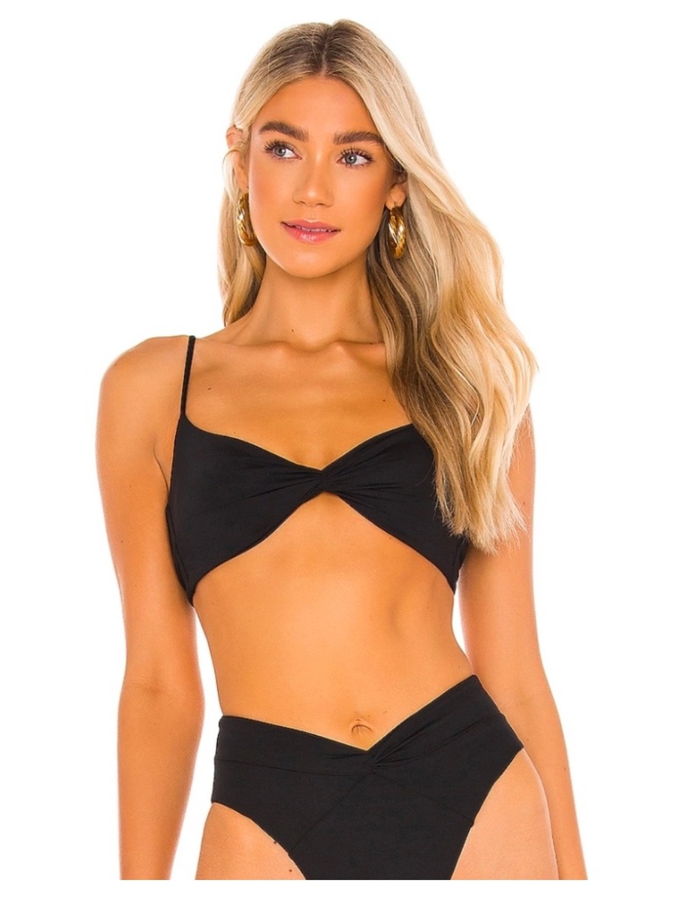 L*Space bikini top Ringo black size XL 36D